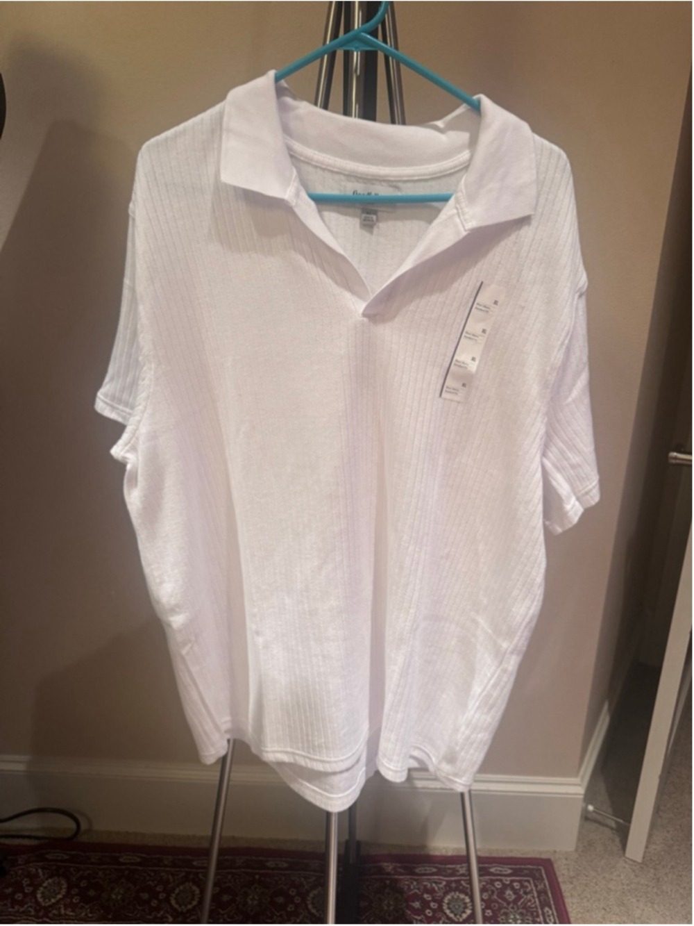 Goodfellow & Co White Polo Shirt Short Sleeve 100% Cotton Standard Fit